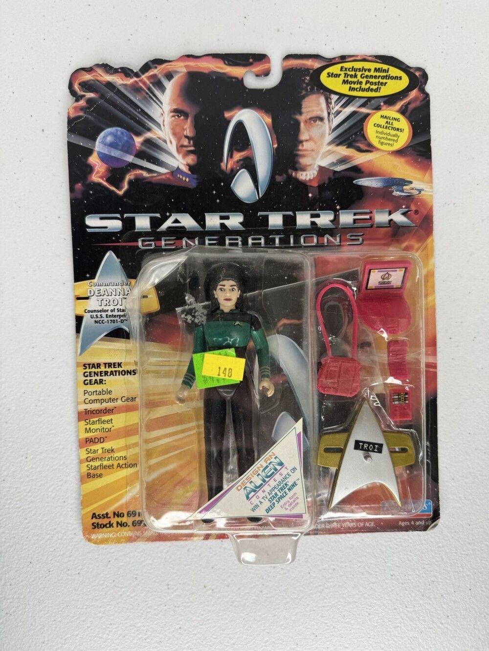 STAR TREK GENERATIONS COMMANDER DEANNA TROI NIB Damaged Box